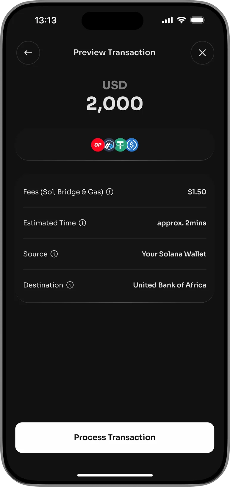 Dacryp wallet backup screen